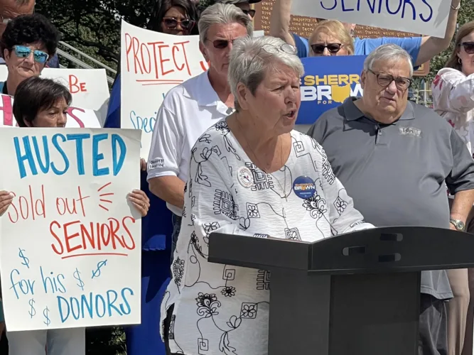 Steubenville rally targets Husted over senior benefits